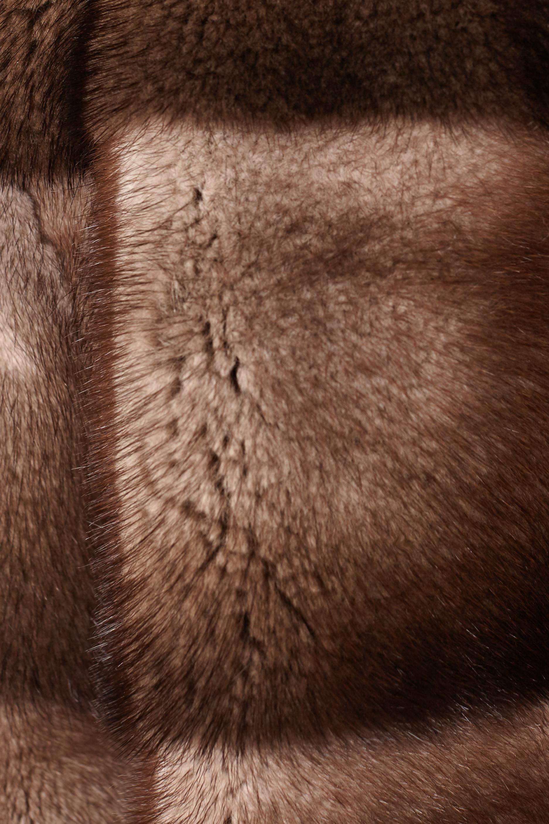 Sarah Mink Fur Jacket Bosco With Collar