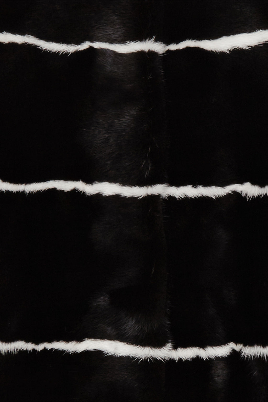 sarah womens striped mink jacket Nero & Bianco Stripes 9