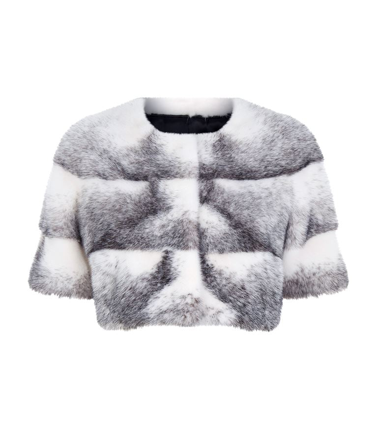 Sarah Mini Mink Fur Jacket Cross Mink