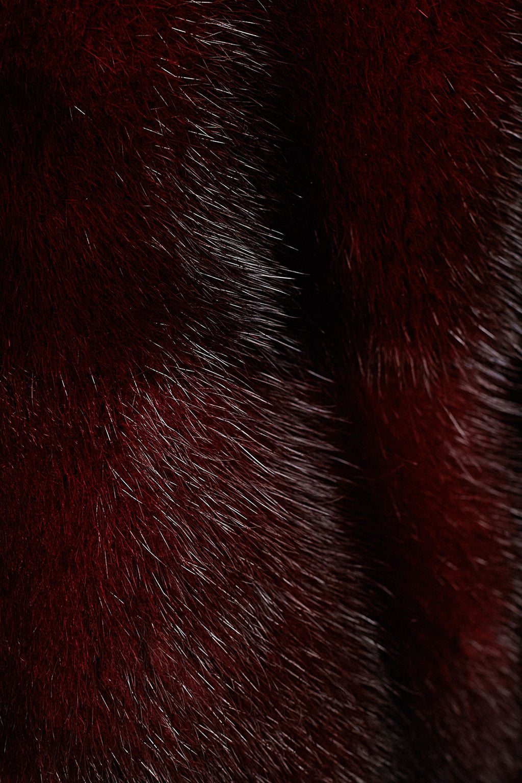 maria womens mink cape with collar Claret 5