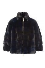 Load image into Gallery viewer, zoe womens mink jacket Blu 5
