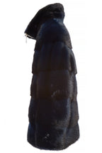 zoe womens mink jacket Blu 6